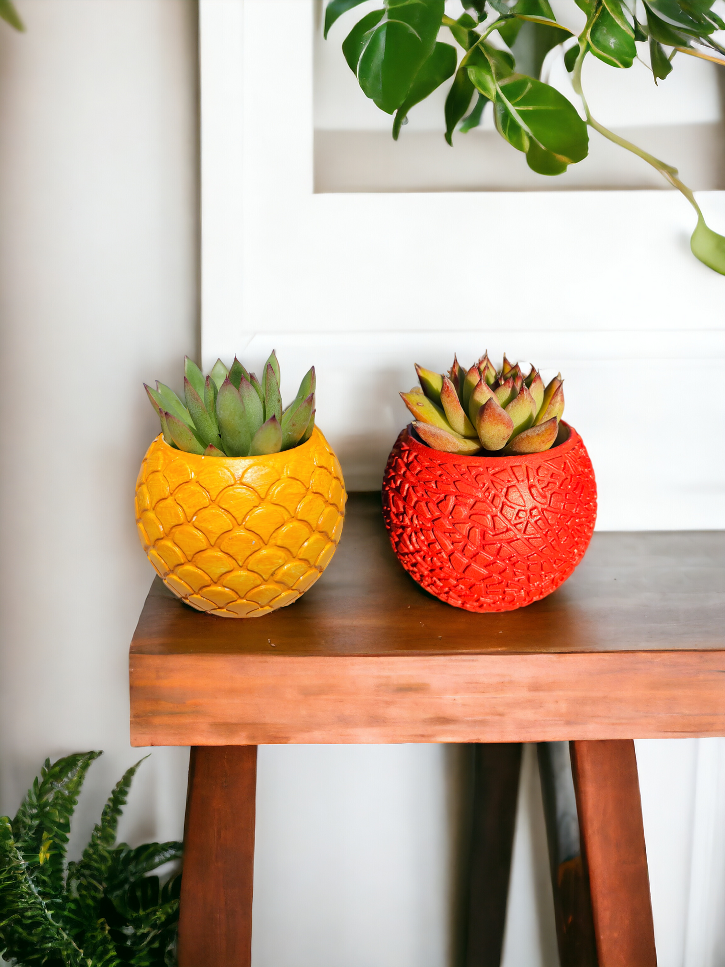 Pineapple & Strawberry Decor Planter (2 Pack)